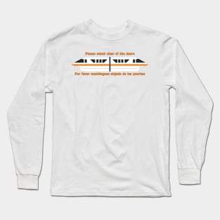 Please stand clear of the doors, Orange Long Sleeve T-Shirt